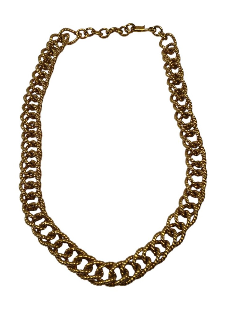 Vintage Monet Chunky Textured Gold Tone Necklace Chain Statement Piece
